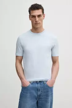 Хлопковая футболка Boss, синий