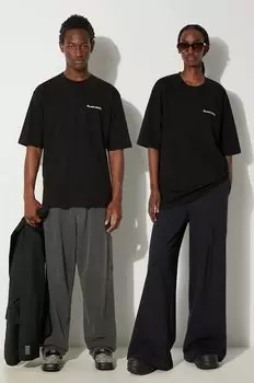 Хлопковая футболка Boxy Filling Pieces, черный