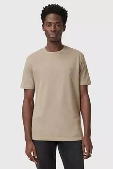 Хлопковая футболка BRACE Allsaints, бежевый