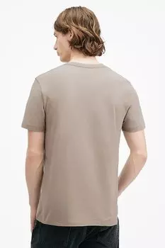 Хлопковая футболка BRACE Allsaints, серый