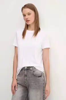 Хлопковая футболка BRANDY Desigual, белый