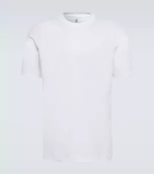 Хлопковая футболка Brunello Cucinelli, белый