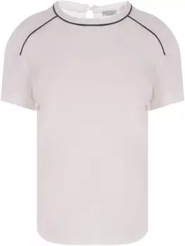 Хлопковая футболка Brunello Cucinelli, белый