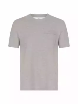 Хлопковая футболка Brunello Cucinelli, серый