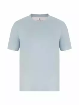 Хлопковая футболка Brunello Cucinelli, синий