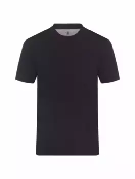 Хлопковая футболка Brunello Cucinelli, тёмно-синий