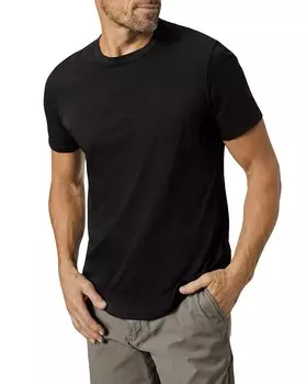 Хлопковая футболка Buck Mason Pima с закругленным краем, черный