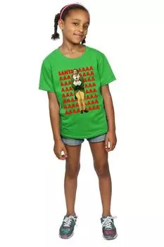 Хлопковая футболка Buddy Santa Scream Elf, зеленый