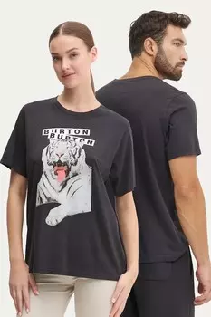 Хлопковая футболка Burton, черный