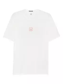 Хлопковая футболка C.P. Company, белый