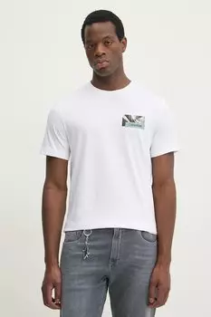 Хлопковая футболка Calvin Klein, белый