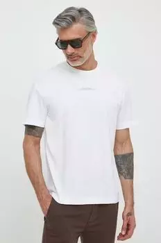 Хлопковая футболка Calvin Klein, белый