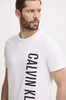 Хлопковая футболка Calvin Klein, белый