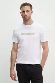 Хлопковая футболка Calvin Klein, белый