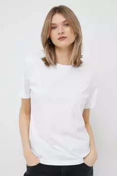 Хлопковая футболка Calvin Klein, белый