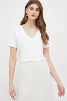 Хлопковая футболка Calvin Klein, белый