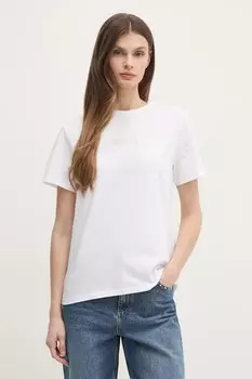 Хлопковая футболка Calvin Klein, белый