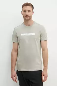 Хлопковая футболка Calvin Klein, бежевый