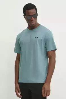 Хлопковая футболка Calvin Klein, бирюзовый