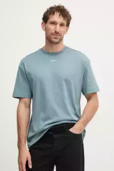Хлопковая футболка Calvin Klein, бирюзовый
