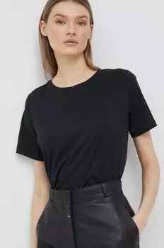 Хлопковая футболка Calvin Klein, черный