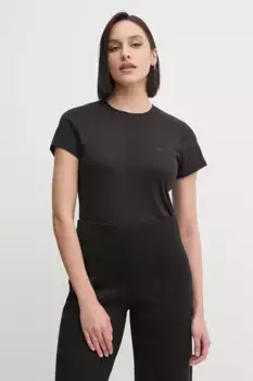 Хлопковая футболка Calvin Klein, черный