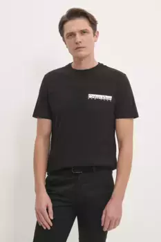 Хлопковая футболка Calvin Klein, черный