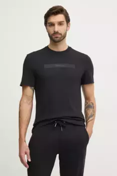 Хлопковая футболка Calvin Klein, черный