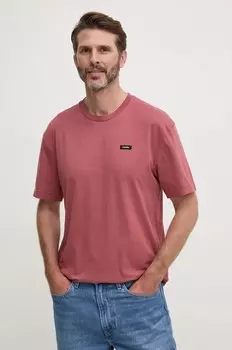 Хлопковая футболка Calvin Klein, фиолетовый