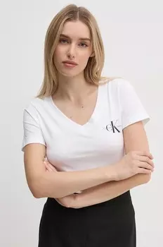 Хлопковая футболка Calvin Klein Jeans, 2 шт, черный