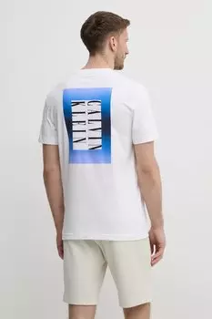 Хлопковая футболка Calvin Klein Jeans, белый