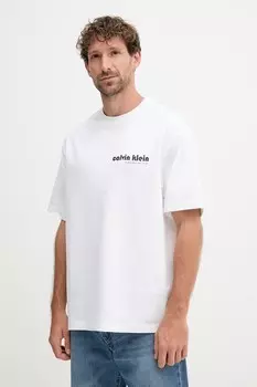 Хлопковая футболка Calvin Klein Jeans, белый