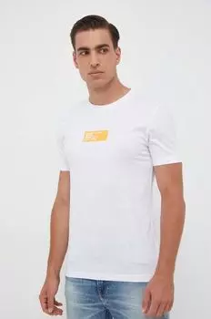 Хлопковая футболка Calvin Klein Jeans, белый