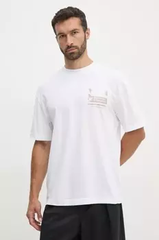 Хлопковая футболка Calvin Klein Jeans, белый