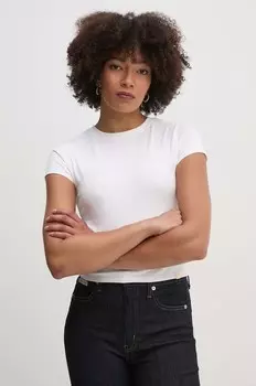 Хлопковая футболка Calvin Klein Jeans, белый