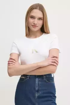 Хлопковая футболка Calvin Klein Jeans, белый