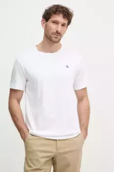 Хлопковая футболка Calvin Klein Jeans, белый