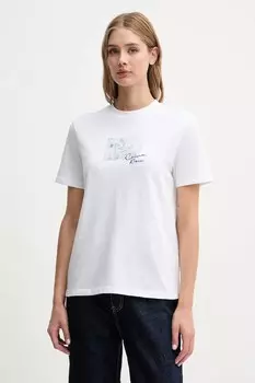 Хлопковая футболка Calvin Klein Jeans, белый