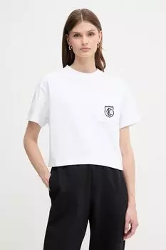 Хлопковая футболка Calvin Klein Jeans, белый