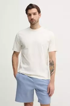 Хлопковая футболка Calvin Klein Jeans, бежевый