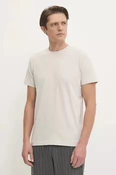 Хлопковая футболка Calvin Klein Jeans, бежевый