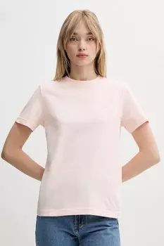 Хлопковая футболка Calvin Klein Jeans, бежевый