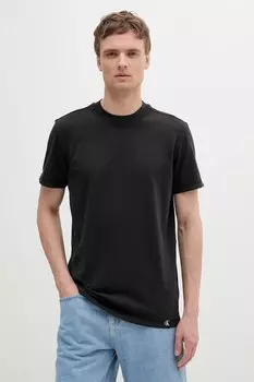 Хлопковая футболка Calvin Klein Jeans, черный