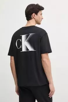 Хлопковая футболка Calvin Klein Jeans, черный