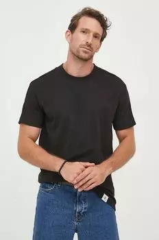 Хлопковая футболка Calvin Klein Jeans, черный