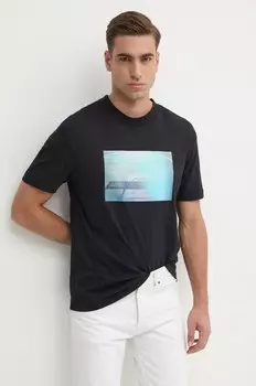 Хлопковая футболка Calvin Klein Jeans, черный