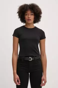 Хлопковая футболка Calvin Klein Jeans, черный