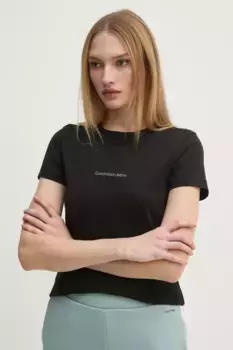 Хлопковая футболка Calvin Klein Jeans, черный