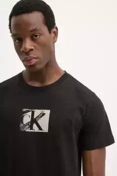 Хлопковая футболка Calvin Klein Jeans, черный