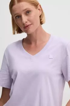 Хлопковая футболка Calvin Klein Jeans, фиолетовый